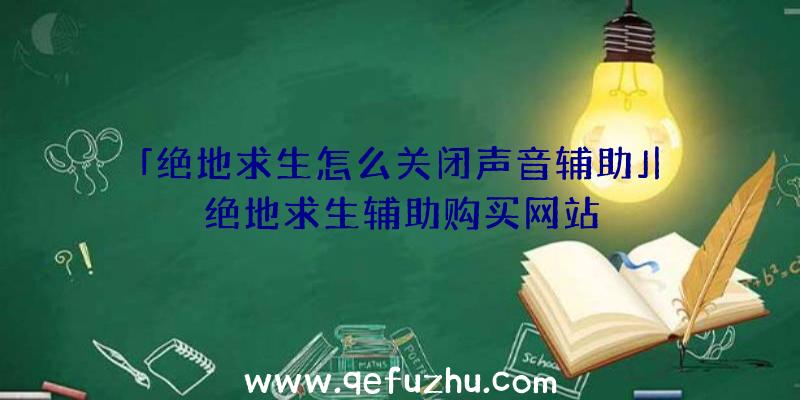 「绝地求生怎么关闭声音辅助」|绝地求生辅助购买网站